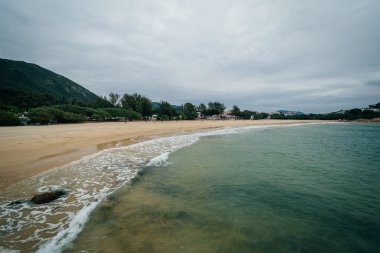 Plajın Shek O Köyü, Hong Kong Adası, Hong K görünüm