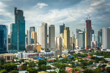 View of the skyline of Makati in Metro Manila, The Philippines. clipart