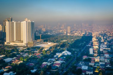 Early morning view in Makati, Metro Manila, The Philippines. clipart