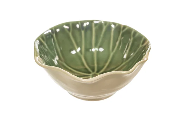Tigela de cerâmica verde — Fotografia de Stock