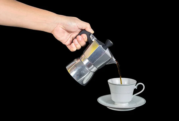 Fill the coffee — Stock Photo, Image