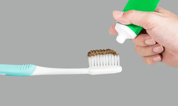 Dangerous toothpaste — Stock Photo, Image