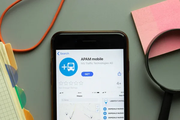 Нью Йорк Сша Октября 2020 Логотип Мобильного Приложения Apam Экране — стоковое фото