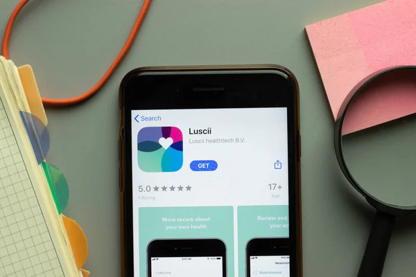 New York Usa October 2020 Luscii Mobile App Logo Phone — 图库照片