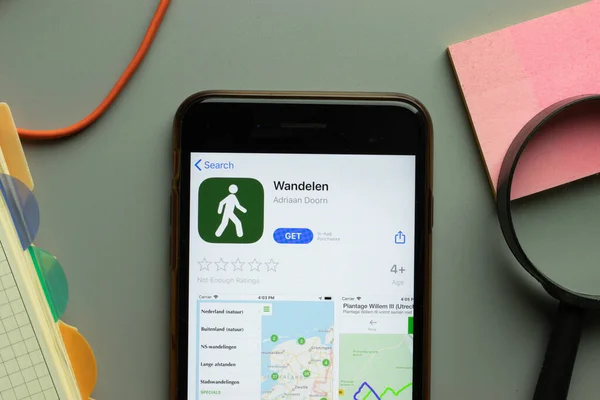 Нью Йорк Сша Октября 2020 Логотип Мобильного Приложения Wandelen Экране — стоковое фото