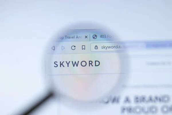 Nueva York Octubre 2020 Skyword Skyword Com Company Website Logo — Foto de Stock