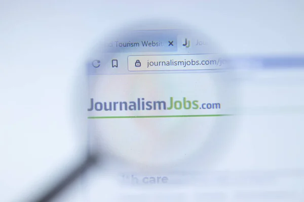 New York Usa Oktober 2020 Unternehmenswebseite Journalismjobs Com Mit Logo — Stockfoto
