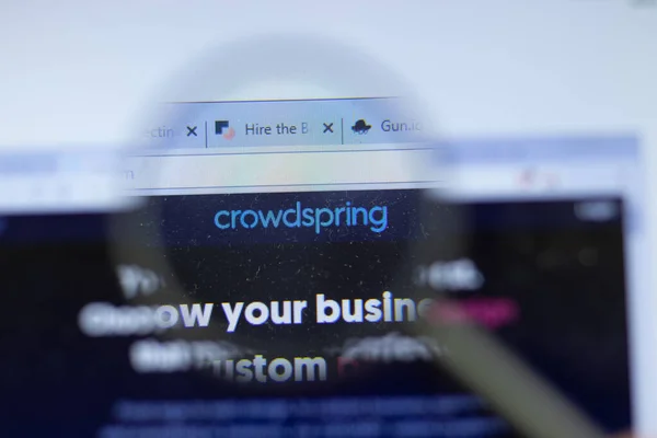 New York Usa October 2020 Crowdspring Company Website Logo Close — Stock Photo, Image