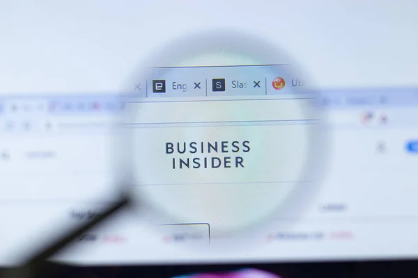New York Usa October 2020 Business Insider Company Website Logo — Stock Photo, Image