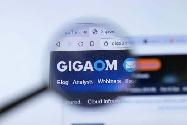 New York Usa October 2020 Gigaom Company Website Logo Close — 스톡 사진