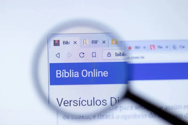 Nova York Eua Setembro 2020 Biblia Online Bibliaonline Com Site — Fotografia de Stock