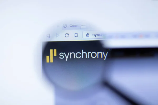 New York Usa September 2020 Synchrony Syf Com Företagets Webbplats — Stockfoto