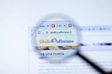 New York, ABD - 29 Eylül 2020: Giallo Zafferano giallozafferano.Logolu şirket web sitesi, Illustrative Editorial.