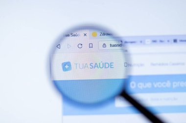New York, ABD - 29 Eylül 2020: tuasaude.com TuaSaude şirket web sitesi logosu, Illustrative Editorial.