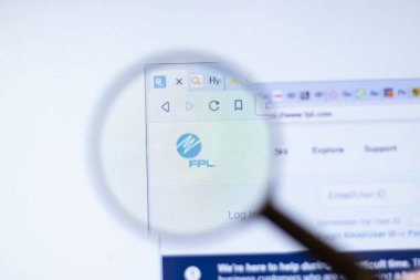 New York, ABD - 29 Eylül 2020: Logolu FPL fpl.com şirketi web sitesi, Illustrative Editorial.