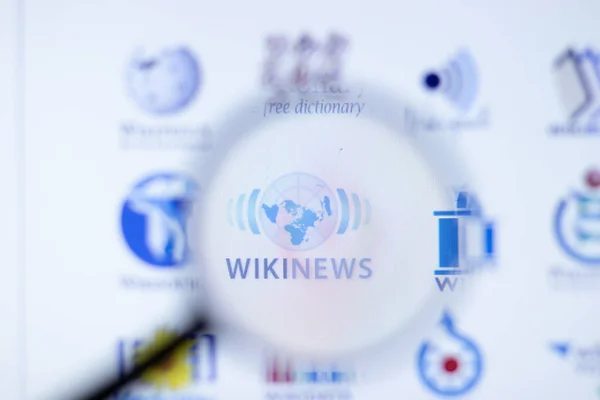 New York Usa Září 2020 Wikinews Company Website Logo Close — Stock fotografie