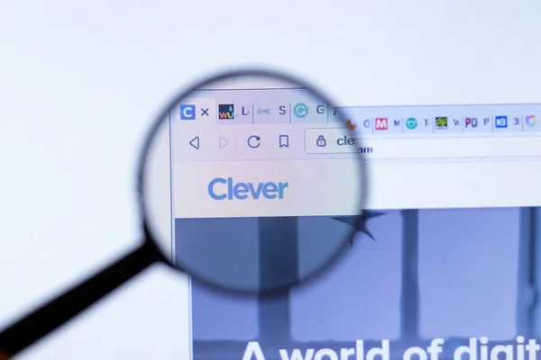 Nueva York Septiembre 2020 Clever Clever Com Company Website Logo — Foto de Stock