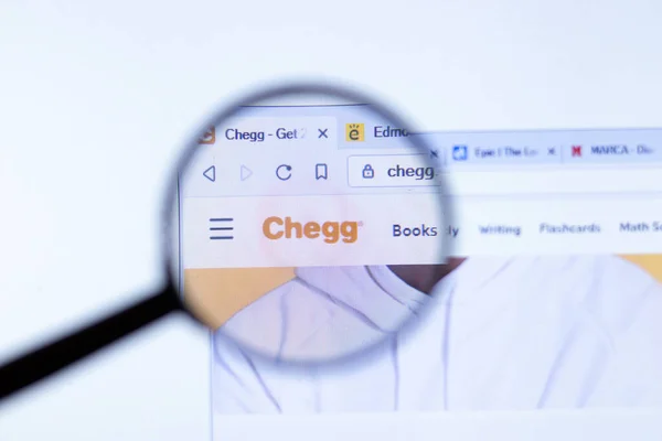 New York Usa Вересня 2020 Chegg Chegg Com Сайт Компанії — стокове фото