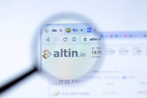 Nueva York Septiembre 2020 Altin Altin Company Website Logo Close — Foto de Stock