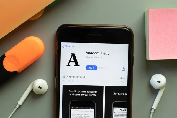 New York Usa December 2020 Academia Edu Mobile App Icon — 图库照片