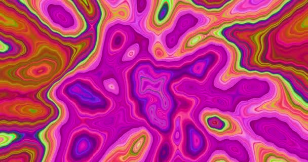 Psychedelische Schleife Grafische Animation Hintergrundmaterial Lila Muster — Stockvideo