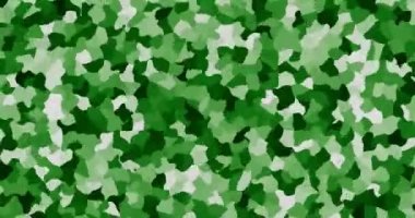 Yeşil askeri desen tasarımı. Hareket animasyon döngüsü. Soyut arkaplan