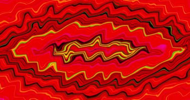 Kırmızı radyal dalga arka planı. Soyut animasyon arkaplanı. Canlı grafik hareket düzeni