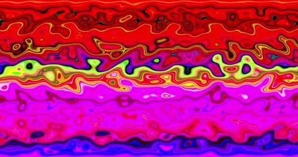 Disposición psicodélica de ácido Trippy. Fondo abstracto vívido colorido. Olas bucle de movimiento — Vídeos de Stock