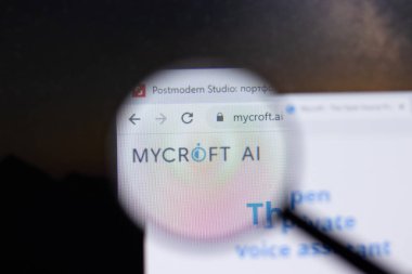 Saint Petersburg, Rusya - 28 Ocak 2021: Mycroft web sitesi logosu, Illustrative Editorial