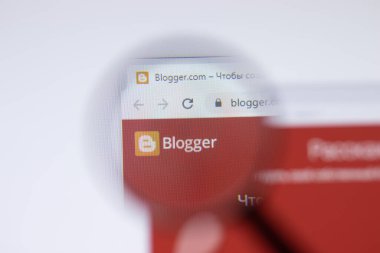 Saint Petersburg, Rusya - 28 Ocak 2021: Blogger web sitesi logosu, İllüstrasyon Editörü