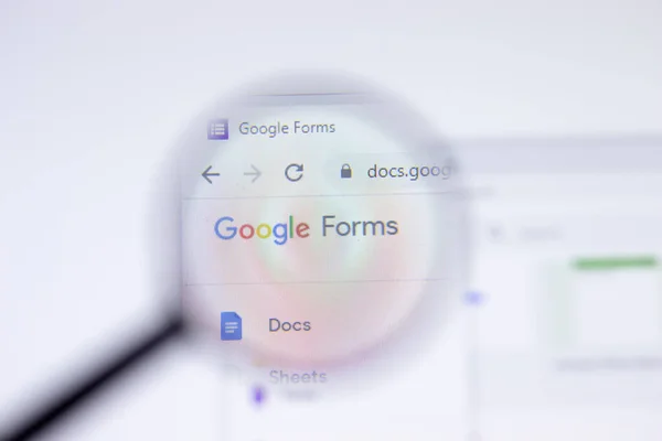 Санкт Петербург Росія Січня 2021 Сторінка Google Forms Логотипом Ілюстративна — стокове фото