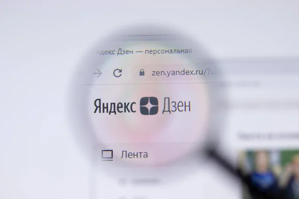 Санкт Петербург Россия Января 2021 Года Страница Сайта Yandex Zen — стоковое фото