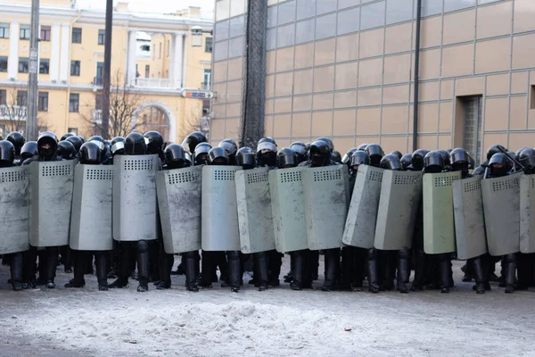 Saint Pétersbourg Russie Janvier 2021 Manifestation Russie Pour Liberté Navalny — Photo