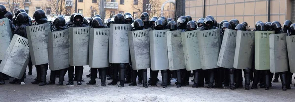 Police Émeute Équipement Complet Armures Boucliers Police Militaire Uniforme Police — Photo