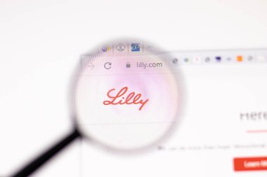 Los Angeles, ABD - 1 Şubat 2021: Eli Lilly and Co web sitesi sayfası. Ekranda Lilly.com logosu, Illustrative Editorial