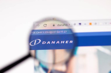 Los Angeles, ABD - 1 Şubat 2021: Danaher Corporation web sitesi. Ekranda Danaher.com logosu, Illustrative Editorial