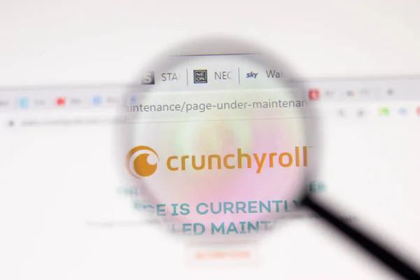 Los Angeles Abd Şubat 2021 Crunchyroll Web Sitesi Ekranda Crunchyroll — Stok fotoğraf