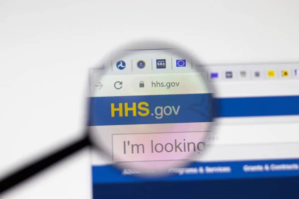 Los Angeles Usa February 2021 Department Health Human Services Website — Stock Photo, Image