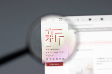 New York, ABD - 15 Şubat 2021: Ulusal Sanat Merkezi Tokyo web sitesi şirket logosu, Illustrative Editorial