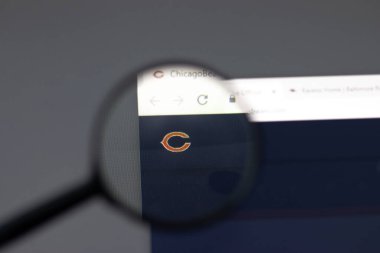 New York, ABD - 15 Şubat 2021: Chicago Bears web sitesi şirket logosu, Illustrative Editorial