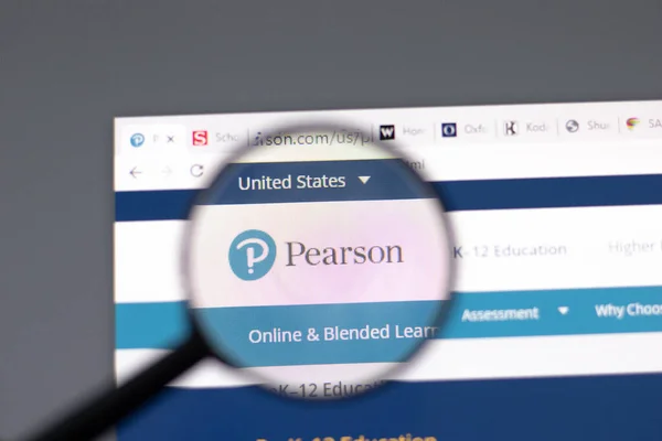 New York Usa Února 2021 Pearson Education Website Browser Company — Stock fotografie