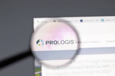 New York, ABD - 15 Şubat 2021: Prologis web sitesi şirket logosu, Illustrative Editorial