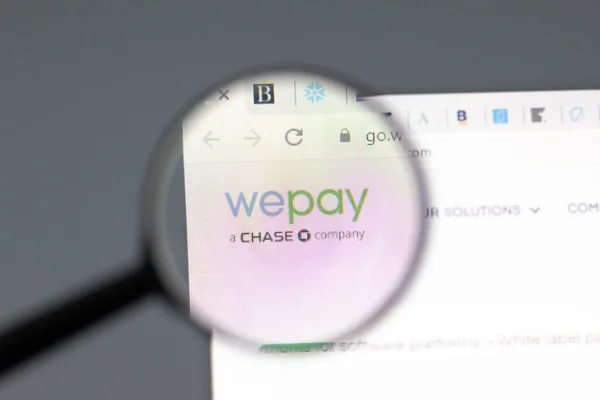 New York Abd Şubat 2021 Wepay Web Sitesi Şirket Logosu — Stok fotoğraf