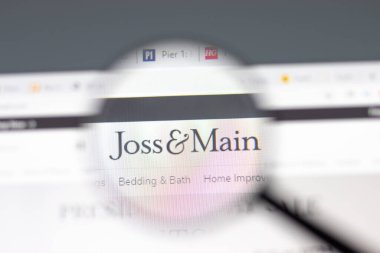 New York, ABD - 15 Şubat 2021: Joss ve Main web sitesi şirket logosu, Illustrative Editorial