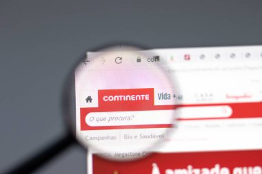 New York, ABD - 15 Şubat 2021: Continente website in browser in company logo, Illustrative Editorial