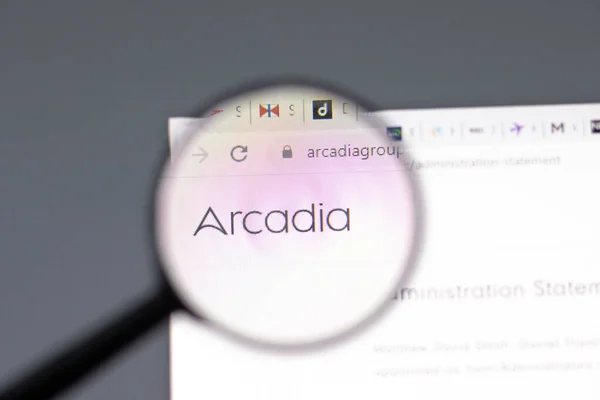 New York Usa Лютого 2021 Веб Сайт Arcadia Group Браузері — стокове фото