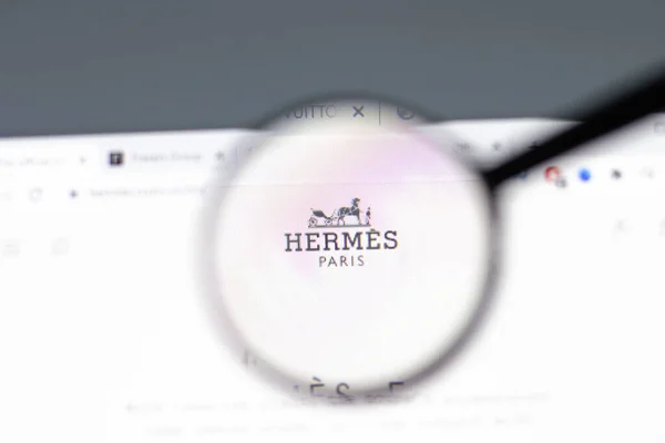 Нью Йорк Сша Февраля 2021 Года Веб Сайт Hermes Браузере — стоковое фото