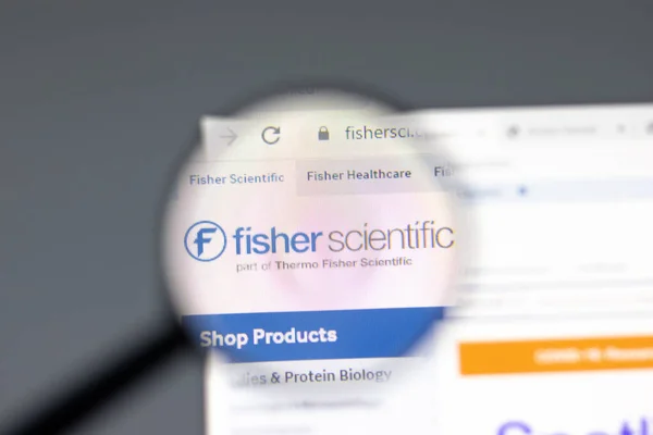 New York Usa Лютого 2021 Fisher Scientific Website Browser Company — стокове фото