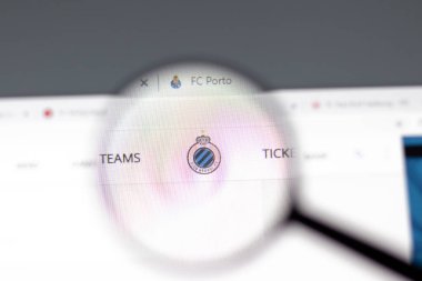 New York, ABD - 15 Şubat 2021: Club Brugge web sitesi şirket logosu, Illustrative Editorial