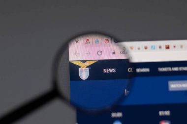 New York, ABD - 15 Şubat 2021: Lazio web sitesi şirket logosu, Illustrative Editorial